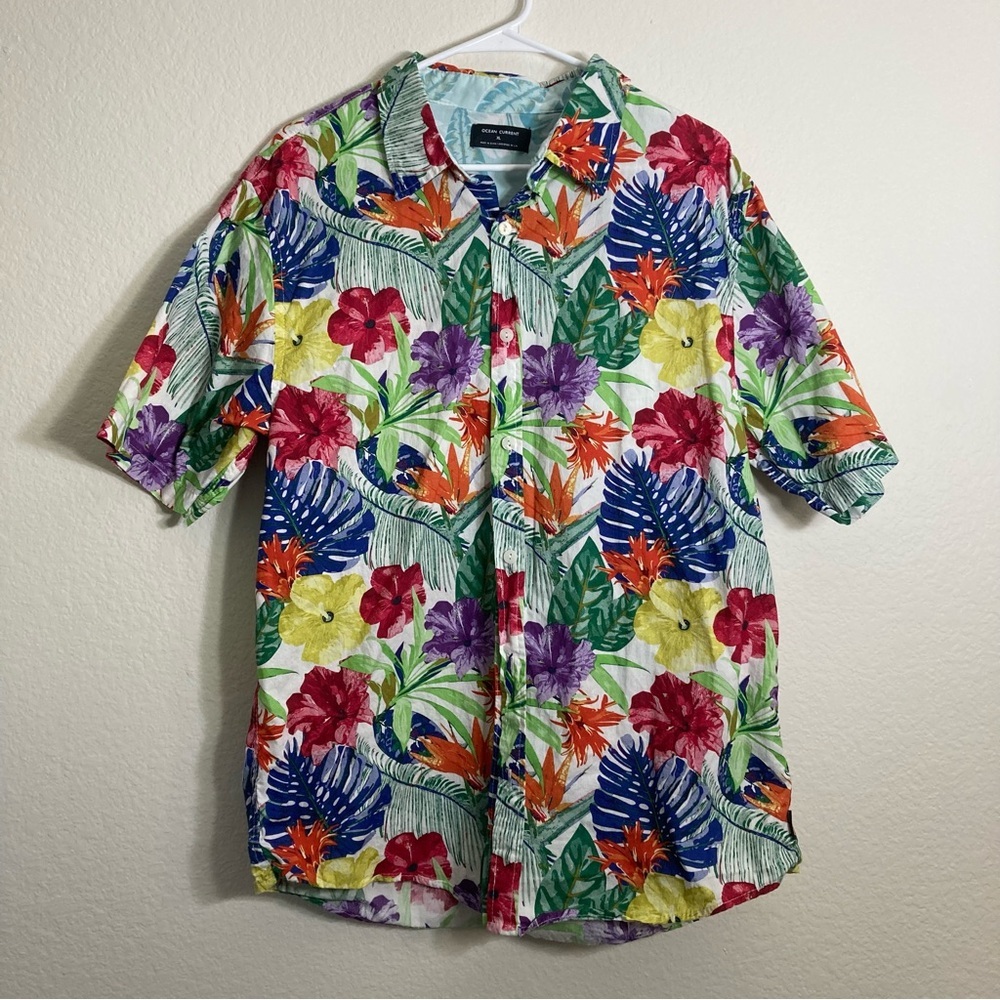 Ocean Current Hawaiian Shirt - Multicolor - Size XL
